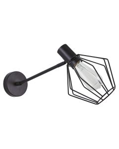 SE21-BL-22-GR1 ADEPT BLACK WALL LAMP BLACK METAL GRID+ HOMELIGHTING 77-8321