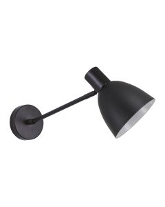 SE21-BL-22-MS2 ADEPT BLACK WALL LAMP BLACK METAL SHADE+ HOMELIGHTING 77-8324