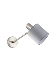 SE21-NM-22-SH2 ADEPT WALL LAMP Nickel Matt Wall lamp Grey Shade+ HOMELIGHTING 77-8329