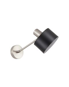 SE21-NM-22-MS1 ADEPT WALL LAMP Nickel Matt Wall lamp Black Shade+ HOMELIGHTING 77-8331