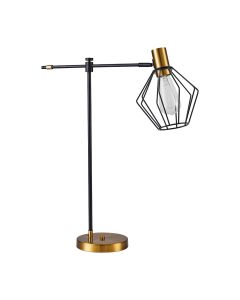 SE21-GM-36-GR1 ADEPT TABLE LAMP Gold Matt and Black Metal Table Lamp Black Metal Grid+ HOMELIGHTING 77-8339