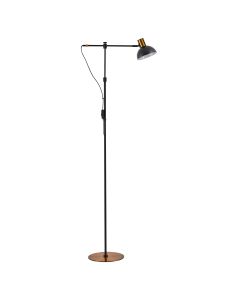 SE21-GM-39-MS3 ADEPT FLOOR LAMP Gold Matt and Black Metal Floor Lamp Black Metal Shade+ HOMELIGHTING 77-8352