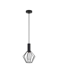 SE21-BL-4-GR1 ADEPT TUBE Black Pendant Black Metal Grid+ HOMELIGHTING 77-8526