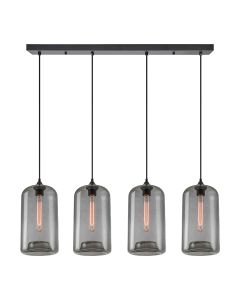 SE21-SM-19-30-4BL+ FEINT Smoked Glass Pendant+ HOMELIGHTING 77-8784