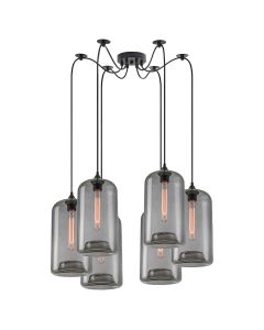 SE21-SM-19-30-BL6+ FEINT Smoked Glass Pendant+ HOMELIGHTING 77-8786