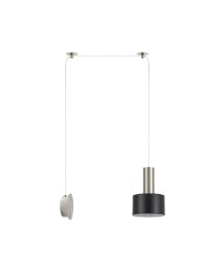 SE21-NM-4-NM1W-MS1 ADEPT TUBE Nickel Matt Wall Lamp Black Metal Shade+ HOMELIGHTING 77-8801