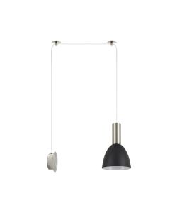 SE21-NM-4-NM1W-MS2 ADEPT TUBE Nickel Matt Wall Lamp Black Metal Shade+ HOMELIGHTING 77-8802