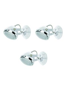 T12022A-1R (x3) Juno Packet White adjustable spot with chrome ring and glass+ HOMELIGHTING 77-8853