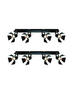 GU12015A-4B (x2) Mystik Packet Metal black ceiling lamp with rotating heads+ HOMELIGHTING 77-8866