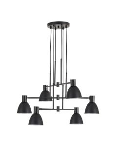 SE21-BL-100-MS2 ADEPT PENDANT Black Metal Pendant Black Metal Shade+ HOMELIGHTING 77-8880