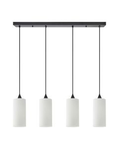 SE21-BL-4-4BL-GL3 ADEPT TUBE  Pendant White Glass+ HOMELIGHTING 77-9003