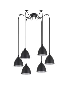 SE21-BL-B10-BL6-MS2 ADEPT PENDANT Black Metal Shade + HOMELIGHTING 77-9049