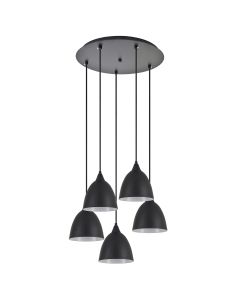 SE21-BL-B10-5BL-MS2 ADEPT PENDANT Black Metal Shade + HOMELIGHTING 77-9050