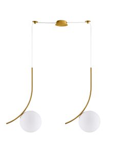 SE21-GM2-40 SCEPTRE GOLD MATT PENDANT OPAL GLASS+ HOMELIGHTING 77-9064