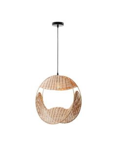 ΦΩΤΙΣΤΙΚΟ ΚΡΕΜΑΣΤΟ ΜΟΝΟΦΩΤΟ Ε27 Φ18X18X52 RATTAN (ΨΑΘΙΝΟ) ARTE ILLUMINA KAI Eurolamp 144-33002