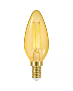 Λαμπτήρας Led Filament Amber Dimmable B35  E14 Κεράκι 4,8w 2000K 300lm Ø35xH98mm Enjoy EL825903