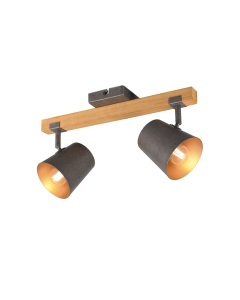 Bell Διπλό Σποτ με Ντουί E14 σε Γκρι Χρώμα Trio Lighting 801900267