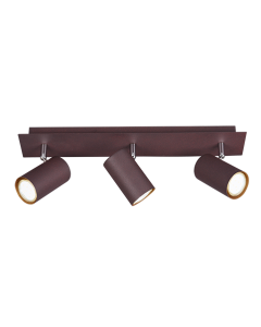 Marley Τριπλό Σποτ με Ντουί GU10 σε Καφέ Χρώμα Trio Lighting 802400324