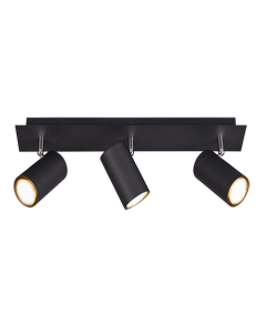 Marley Τριπλό Σποτ με Ντουί GU10 σε Μαύρο Χρώμα Trio Lighting 802400332