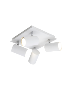 Σποτ Κινητό Λευκό Τετράφωτη Ροζέτα 24xH15cm 4xGU10 Trio Lighting Marley 802430401