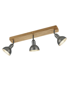 Delhi Τριπλό Σποτ με Ντουί E14 σε Καφέ Χρώμα Trio Lighting 803400367