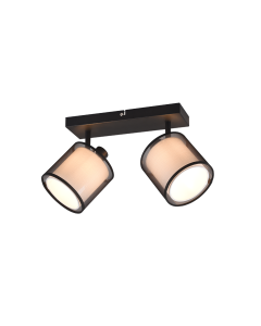 Burton Διπλό Σποτ με Ντουί E14 σε Μαύρο Χρώμα Trio Lighting 811400232