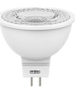  Λαμπτήρας Led Σποτ MR16 5W Λευκό Σώμα 36° 12V  2700K 370lm  Θερμό Λευκό Enjoy EL816370 