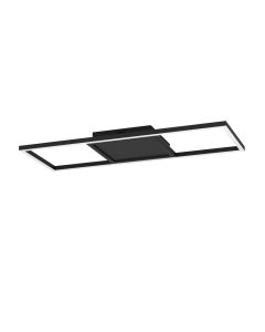 Πλαφονιέρα Οροφής 64x4,5cm Μεταλλική Μαύρη LED 3000-6500Κ 2600lm Ρυθμιζόμενη Τηλεχειριστήριο Eglo Calagrano-Z 900566