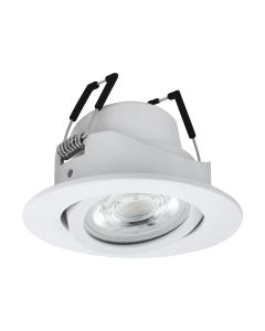 Χωνευτό Σποτ Στρογγυλό Λευκό 8,8x8,8cm LED 2700-6500K 345lm Ρυθμιζόμενο Εφαρμογή-Τηλεχειριστήριο Eglo Saliceto 99671