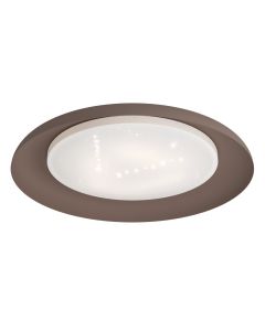 Πλαφονιέρα Οροφής Καφέ 46,5xH6,5cm LED 3000K 2400lm Eglo Penjamo 99704