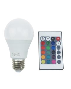 LED SMD A60 E27 230V 8W IR RGB+3.000K 180° 650Lm Ra80 ACA A608RGBWN