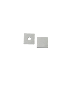SET OF WHITE PLASTIC END CAPS FOR P124, 1PC WITH HOLE & 1PC WITHOUT HOLE  ACA EP124