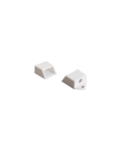 SET OF WHITE PLASTIC END CAPS FOR P151, 2PCS WITH HOLE  ACA EP151
