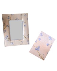 Σετ Υφασμάτινη Κορνίζα & Σημειωματάριο 19x24x1cm & 13x18x1cm σε Γαλάζιες Αποχρώσεις Etoile KK-411/412B