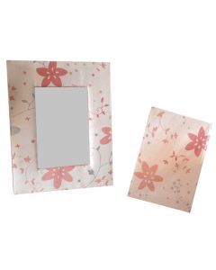 Σετ Υφασμάτινη Κορνίζα & Σημειωματάριο 19x24x1cm & 13x18x1cm σε Ροζ Αποχρώσεις Etoile KK-411/412P