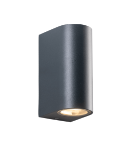 GU10 WALL LUMINAIRE 230V AC DARK GREY IP65 MAX.2X35W ACA LG2202GU10G