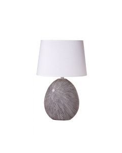 Πορτατίφ H56cm 1xE27 Resin Γκρι, Λευκό Καπέλο 32x25x21cm Etoile MB-1649