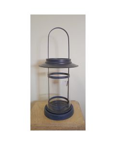Μεταλλικό Κηροπήγιο  26x50cm με Γυάλινο Περίβλημα Etoile NN-255