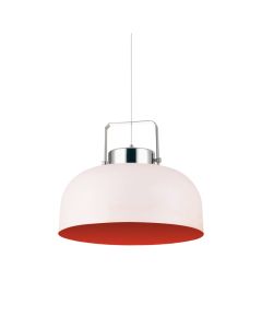ΜΕΤΑΛΛΙΚΗ ΚΑΜΠΑΝΑ ΛΕΥΚΟ ΚΟΚΚΙΝΟ Φ30CM 1XE27 ACA OYD10124ASP1