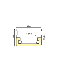 BRAEL ΠΡΟΦΙΛ ΑΛΟΥΜΙΝΙΟΥ P127U ME ΟΠΑΛ PC ΚΑΛΥΜΜΑ 2m/pc ACA P127U