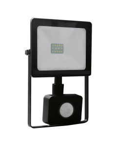 BLACK SENSOR LED SMD FLOOD LUMINAIRE IP66 10W 3000K 800Lm 230V RA80 ACA Q1030S