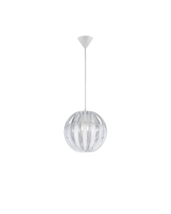 Κρεμαστό Φωτιστικό 30xH150cm Λευκό Μονόφωτο 1xE27 Trio Lighting Pumkin R30473001