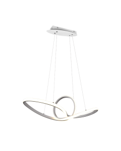 Sansa Μοντέρνο Κρεμαστό Φωτιστικό με Ενσωματωμένο LED σε Λευκό Χρώμα Trio Lighting R32751131