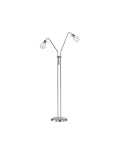 Μοντέρνο Φωτιστικό Δαπέδου Υ125xΜ55cm 2xE14 σε Nickel Matt Trio Lighting Antibes R40172007