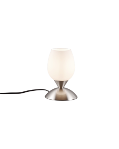 Πορτατίφ 12xH18cm 1xE14 Λευκό Καπέλο Βάση Νίκελ Ματ Trio Lighting Cup II R59441007