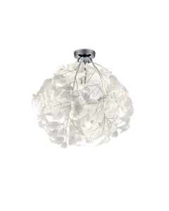 Leavy Μοντέρνα Πλαστική Πλαφονιέρα Οροφής με Ντουί E27 σε Λευκό χρώμα 38cm Trio Lighting R60461001