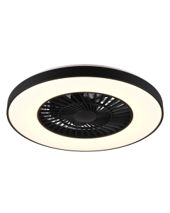 Ανεμιστήρας Οροφής Ø59cm Φωτισμός Led 39,6w 3000-6500K 3900lm Black Mat Trio Lighting Halmstadt R62672132