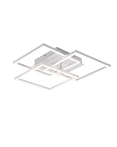 Mobile Μοντέρνα Μεταλλική Πλαφονιέρα Οροφής με Ενσωματωμένο LED σε Λευκό χρώμα 39cm Trio Lighting R62883131