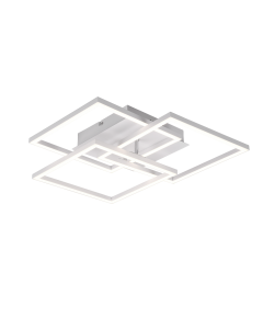 Πλαφονιέρα Οροφής Λευκή Ματ 39x42xH10cm LED 27w 2700-6000K 3200lm Remote Control Trio Lighting Mobile R62883131
