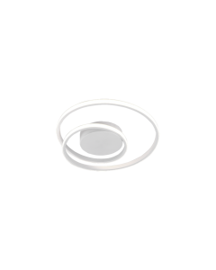 Zibal Μοντέρνα Μεταλλική Πλαφονιέρα Οροφής με Ενσωματωμένο LED σε Λευκό χρώμα 39cm Trio Lighting R62911131